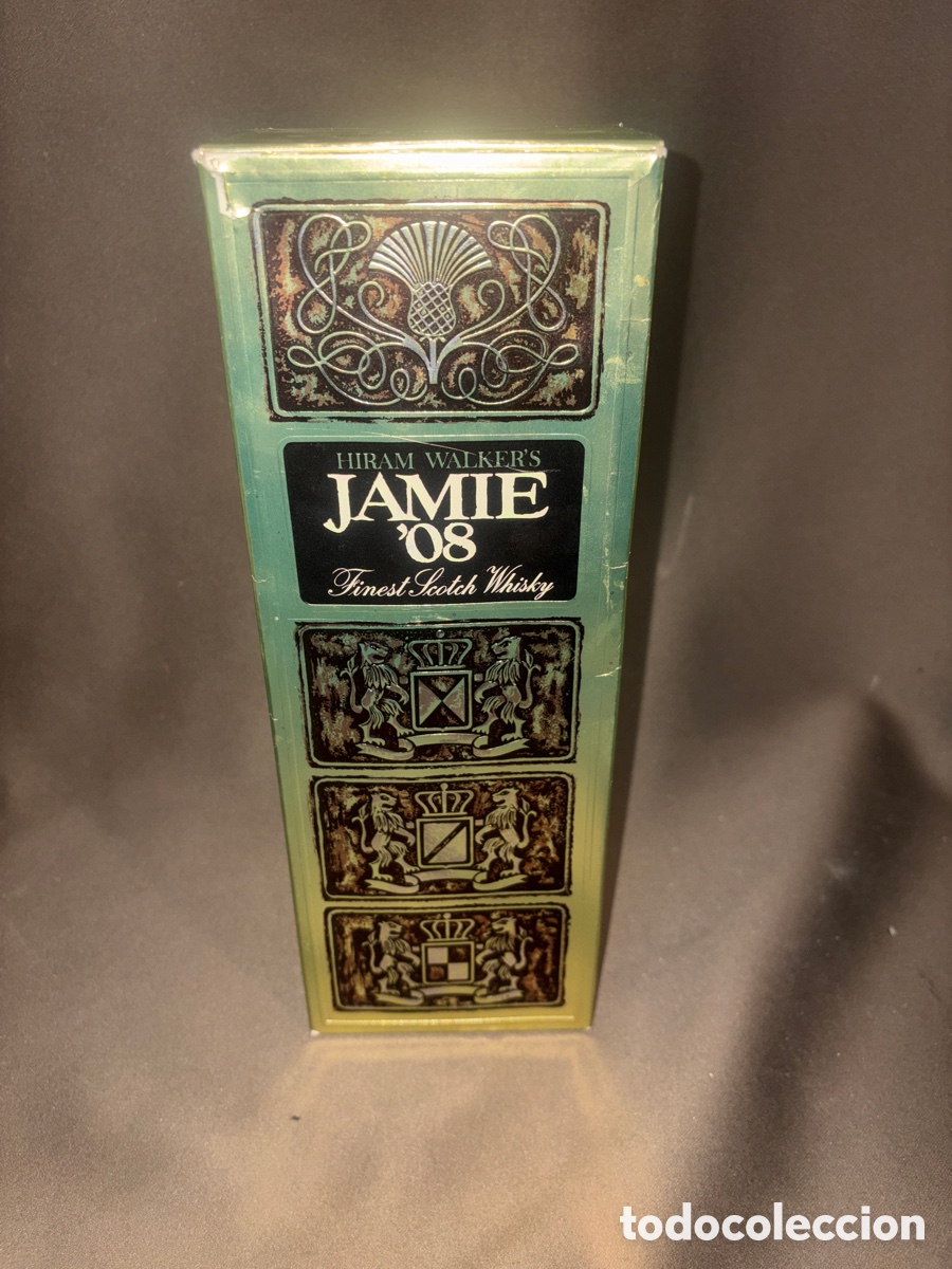 Colecionismo de vinhos e licores: Antigua botella de whisky*JAMIE&rsquo;08* precintada en su caja*HIRAM WALKER&rsquo;S