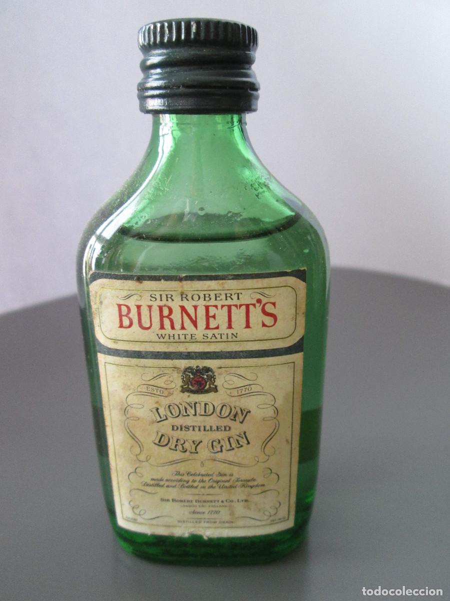 Colecionismo de vinhos e licores: BOTELLIN MINIATURA LICOR - LONDON DRY GIN - BURNETTS - LLENA