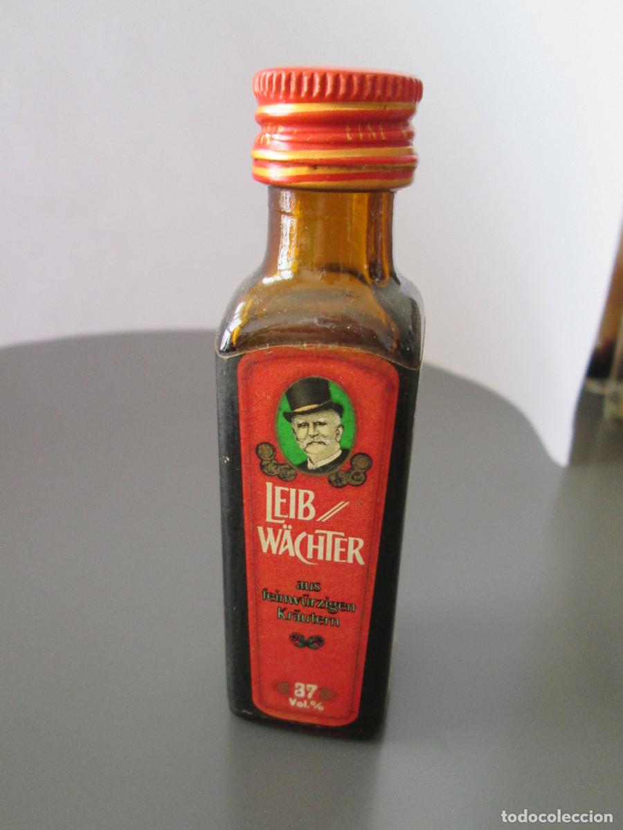 Collection of wines and liquors: BOTELLIN MINIATURA LICOR - LEIB WACHTER - LLENA