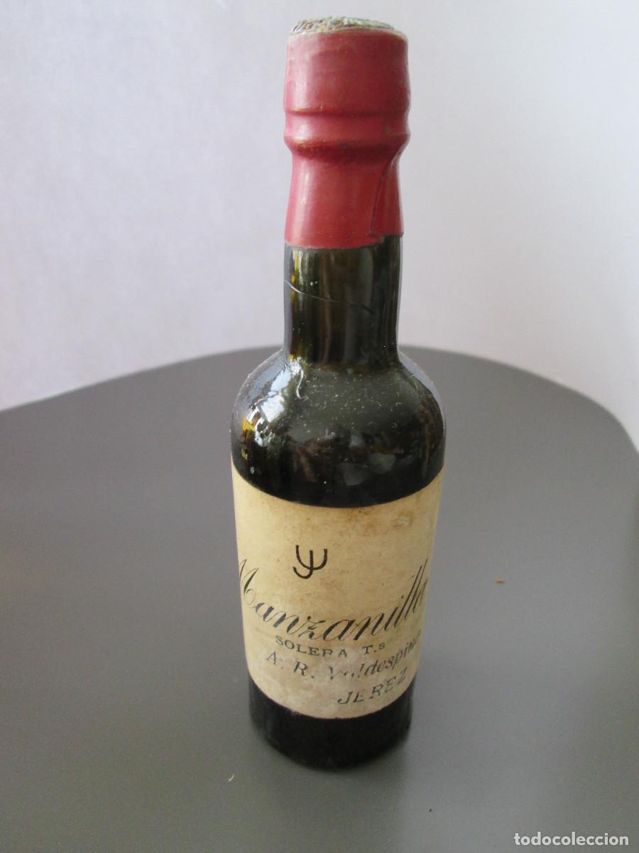 Coleccionismo de vinos y licores: BOTELLIN MINIATURA LICOR -A.R. VALDESPINO - JEREZ - MANZANILLA SOLERA T. S