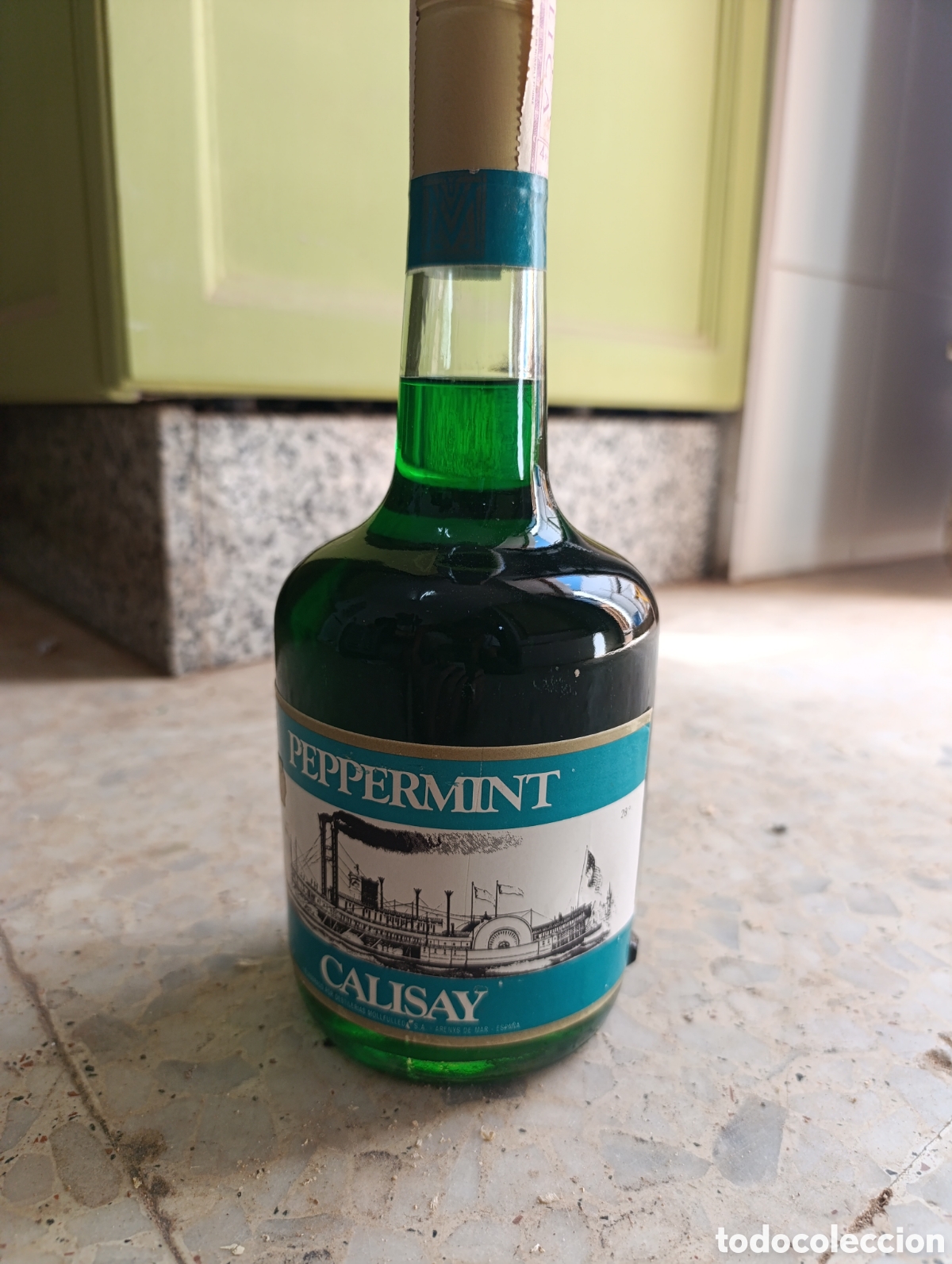 Collectionnisme de vins et liqueurs: Botella antigua PeppermintCalisay