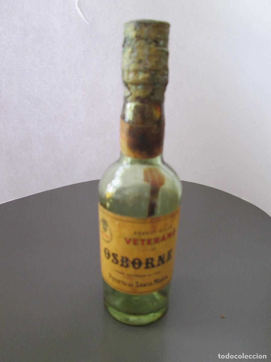 Coleccionismo de vinos y licores: BOTELLIN MINIATURA LICOR - BRANDY VIEJO - VETERANO OSBORNE - PUERTO DE SANTA MARIA - VACIA