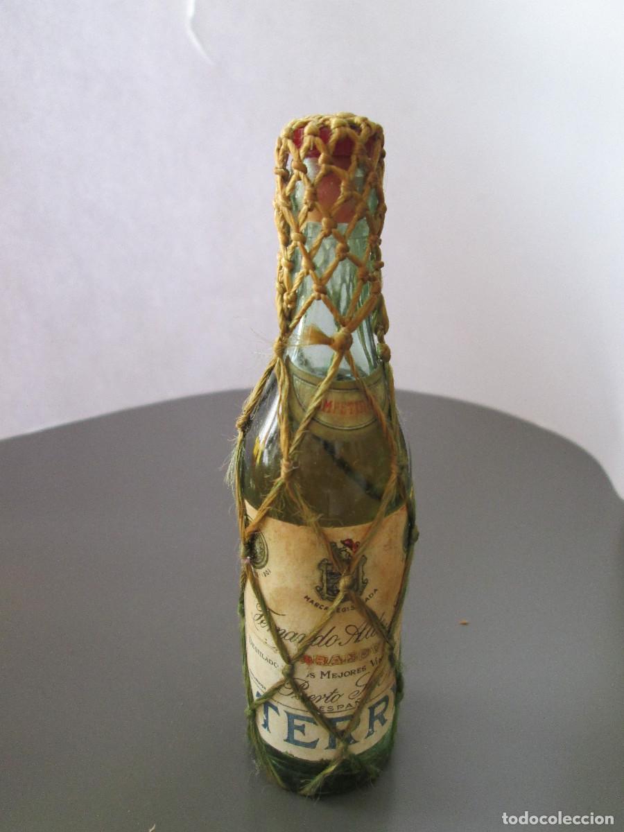 Coleccionismo de vinos y licores: BOTELLIN MINIATURA LICOR - BRANDY DESTILADO - FERNANDO ADE TERRY -LLENA