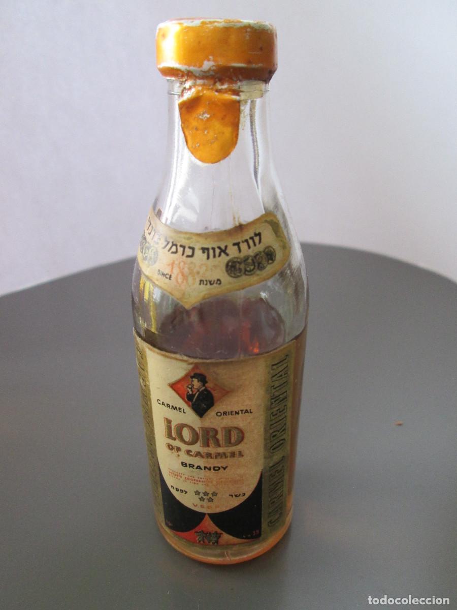 Coleccionismo de vinos y licores: BOTELLIN MINIATURA LICOR - BRANDY LORD - OP CARMEL - MEDIA