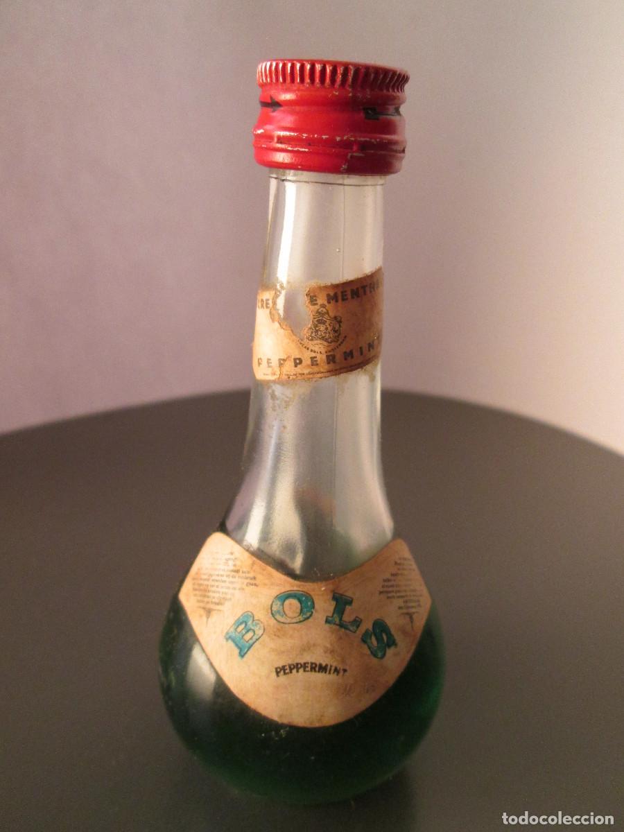Collezionismo di vini e liquori: BOTELLIN MINIATURA LICOR -PEPPERMINT - BOLS - CASI LLENA