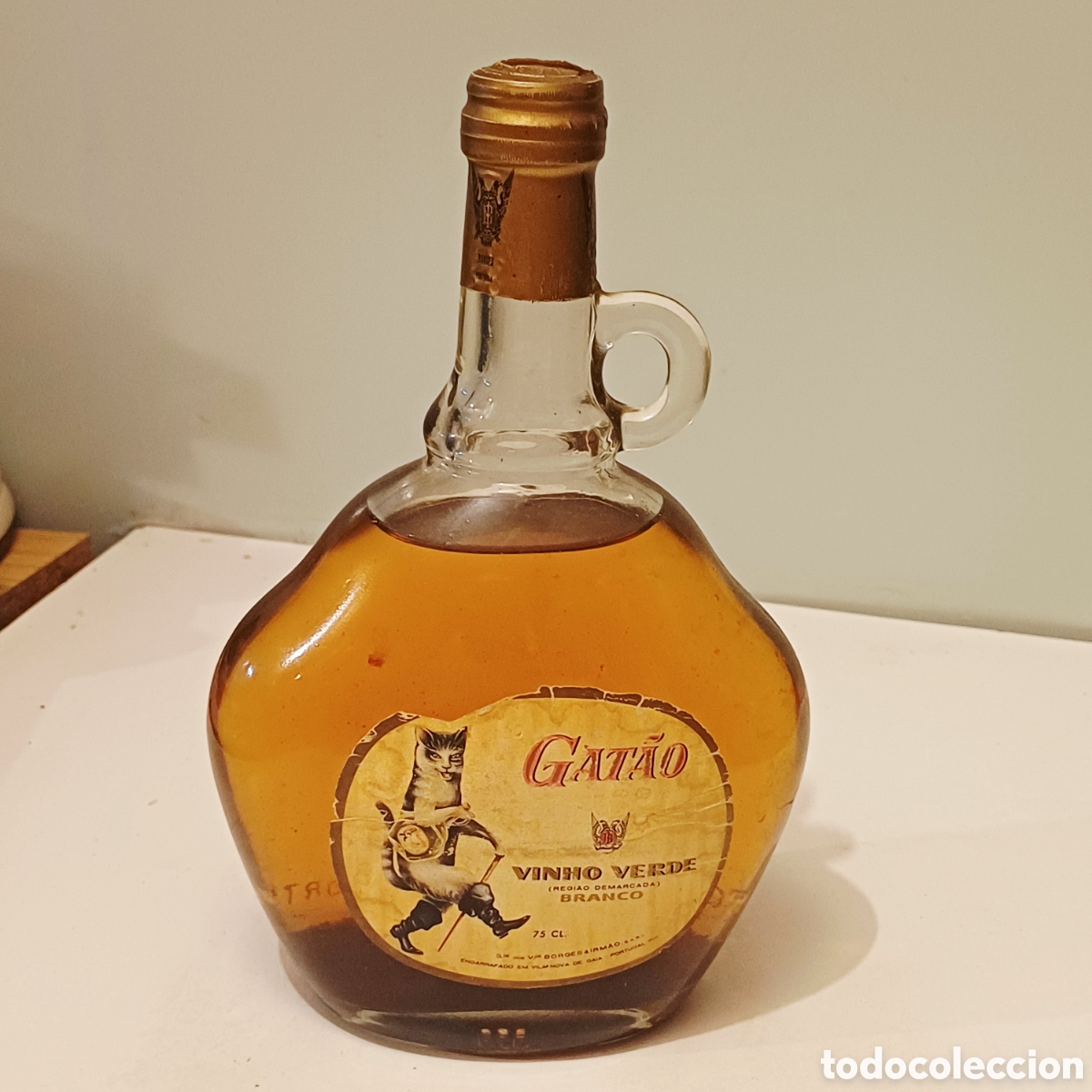 Collezionismo di vini e liquori: Botella vino blanco portugal Gatao 75 cl bodegas irmao