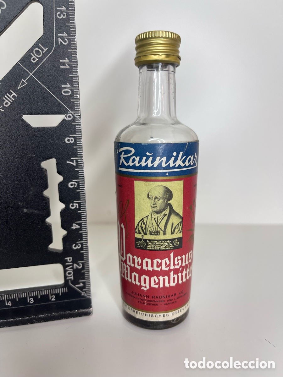 Colecionismo de vinhos e licores: BOTELLIN DE LICOR-LIQUEUR RAUNIKAR.PARACELSUS-MAGENBITTER.JOHANN RAUNIKAR KG.