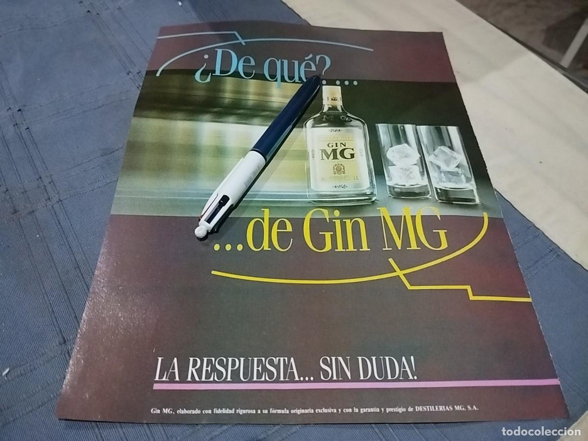 Collection of wines and liquors: GINEBRA GIN MG CLIPPING ANUNCIO PUBLICIDAD REVISTA 1990