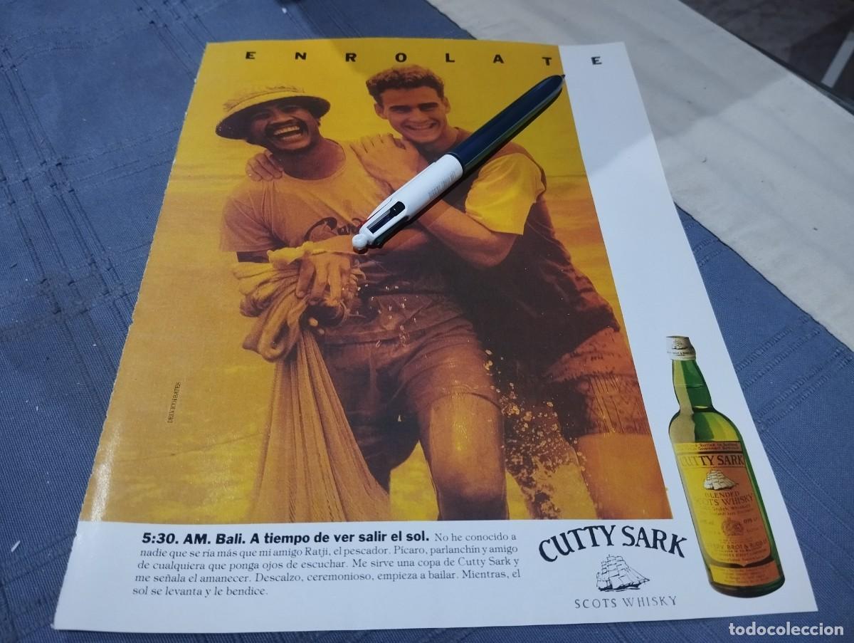 Collection of wines and liquors: WHISKY CUTTY SARK CLIPPING ANUNCIO PUBLICIDAD REVISTA 1990