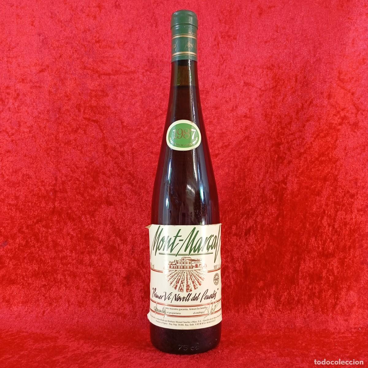 Collection of wines and liquors: BOTELLA - MONT-MAR&Ccedil;A - PRIMER MI NOVELL DEL PENED&Egrave;S - 1987