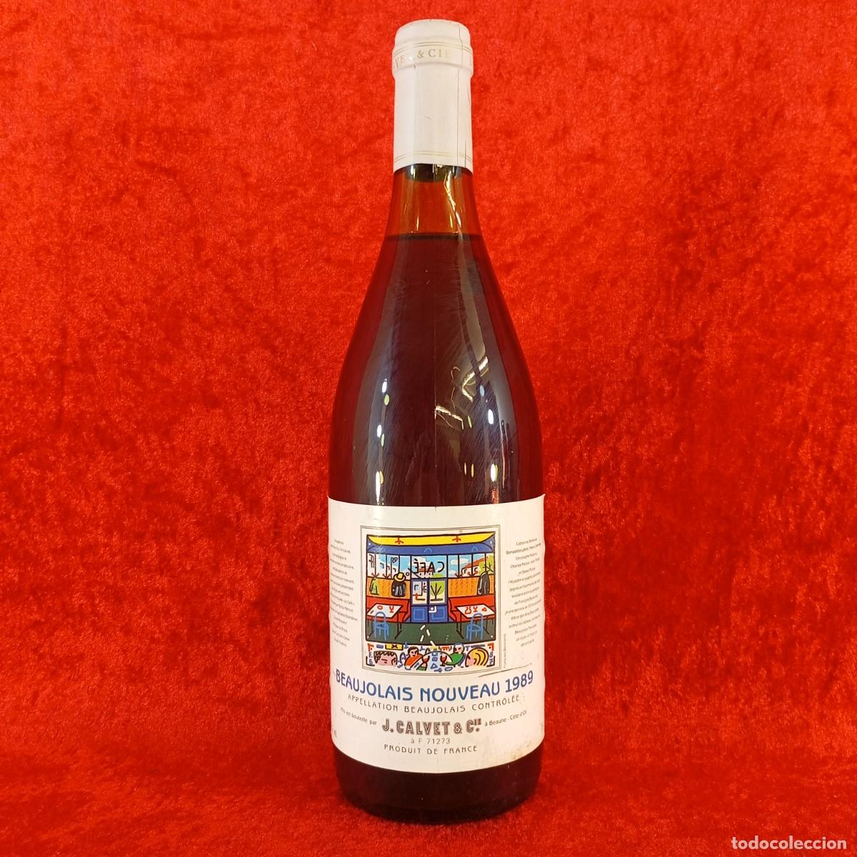 Collection of wines and liquors: BOTELLA - BEAUJOLAIS NOUVEAU 1989 - J. CALVET & CIA - FRANCES