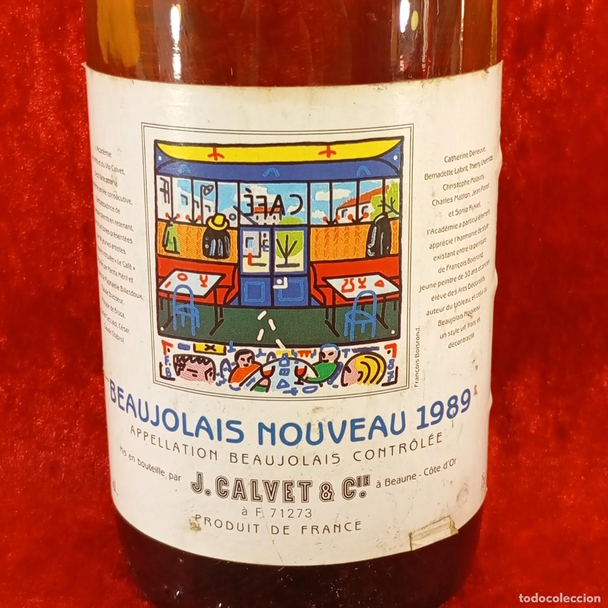 Collection of wines and liquors: BOTELLA - BEAUJOLAIS NOUVEAU 1989 - J. CALVET & CIA - FRANCES
