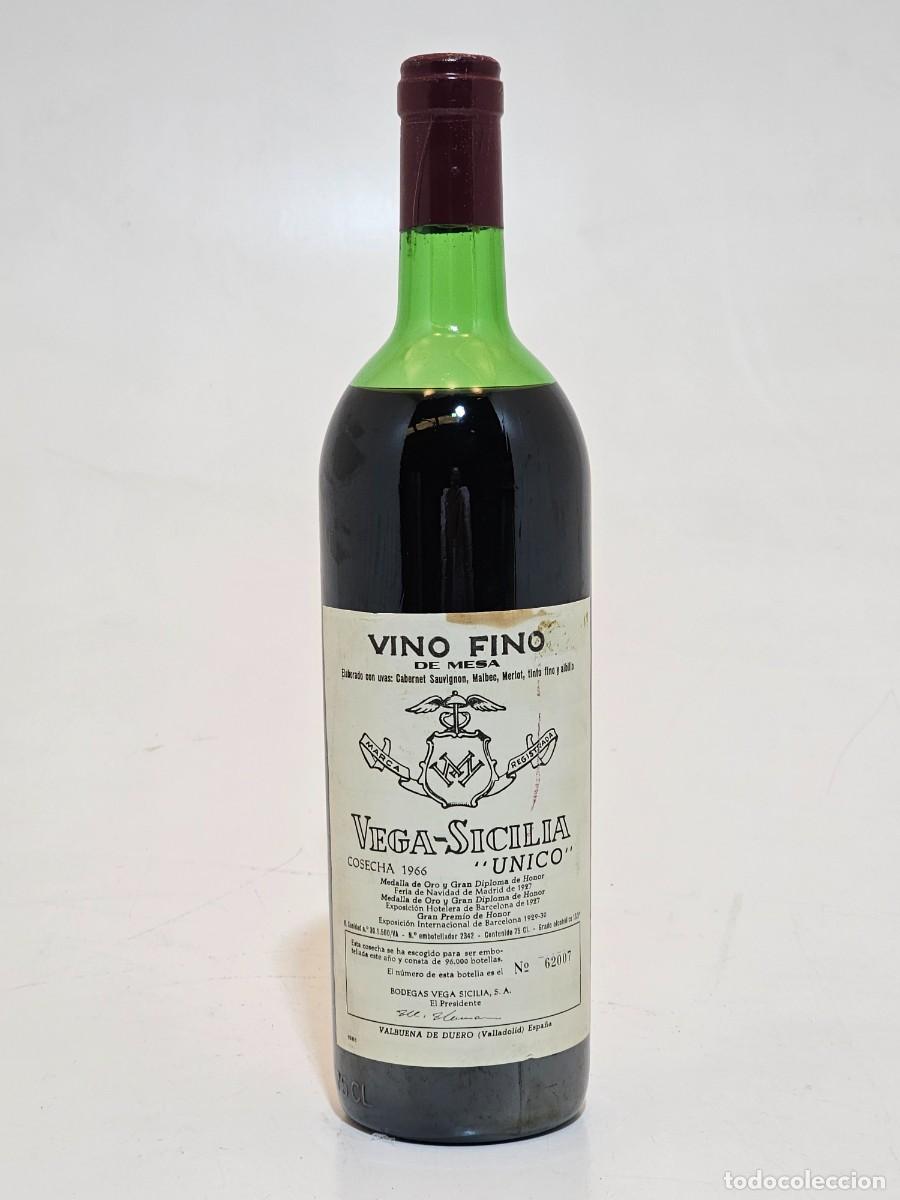 Sammlung von Weinen und Lik&ouml;ren: VINO VEGA-SICILIA UNICO 1966, N&ordm; BOTELLA 62007