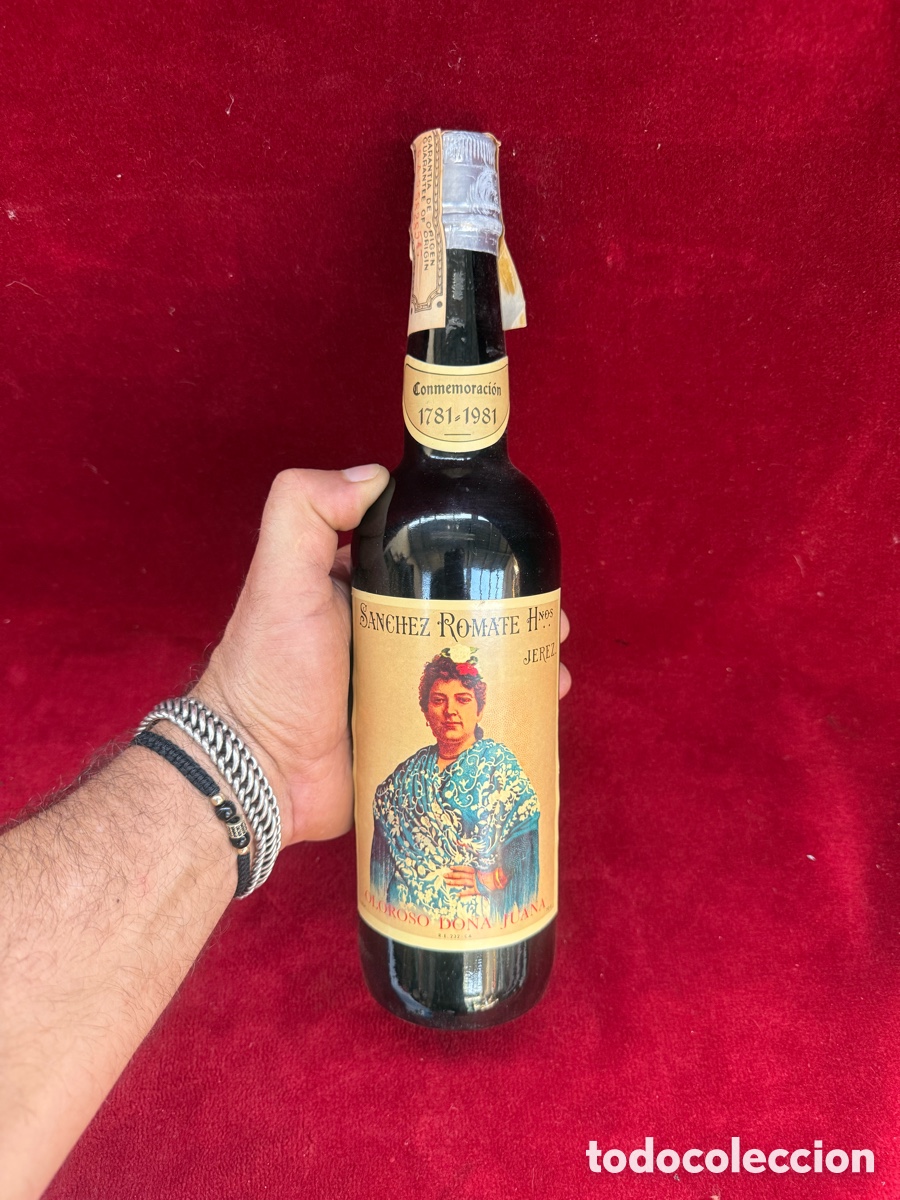 Sammlung von Weinen und Lik&ouml;ren: Antigua botella de vino,1981,De Bodega!Jerez!