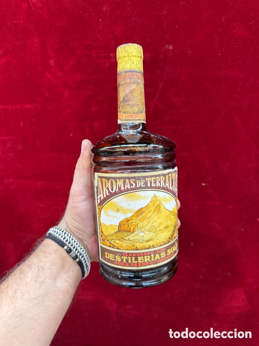 Sammlung von Weinen und Lik&ouml;ren: Antigua botella,licor de Hierbas,Terralta(Tarragona)!