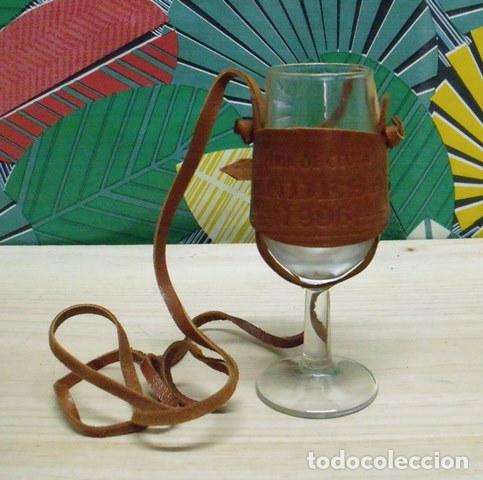 Collectionnisme de vins et liqueurs: Copa Catavino Feria Ceuta 1996 - Funda Cuero Caseta ENDESA