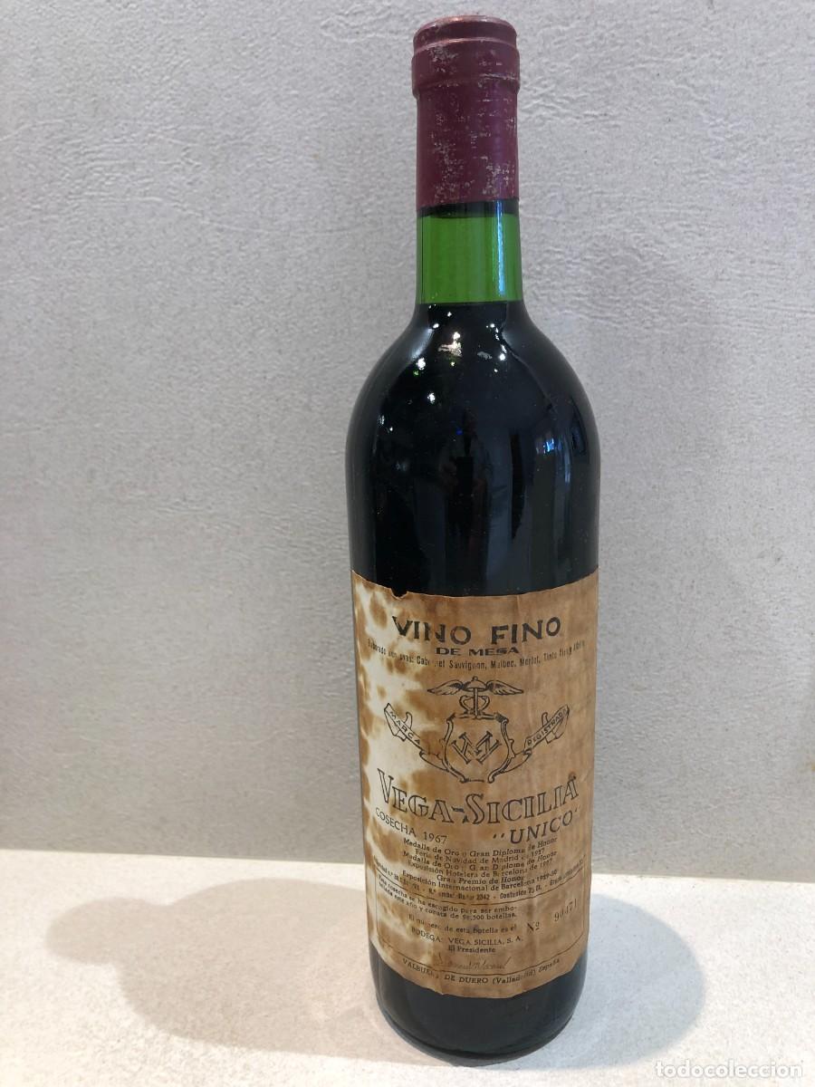 Coleccionismo de vinos y licores: Botella Vega Sicilia Unico 1967 - Gran reserva. Excelente conservaci&oacute;n en bodega.