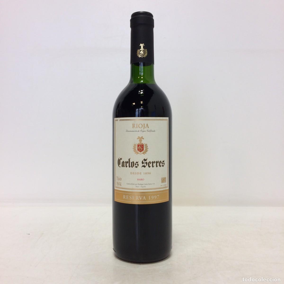 Coleccionismo de vinos y licores: Vino: 1997 Carlos Serres Reserva, Bodegas Carlos Serres S.A. (Rioja)