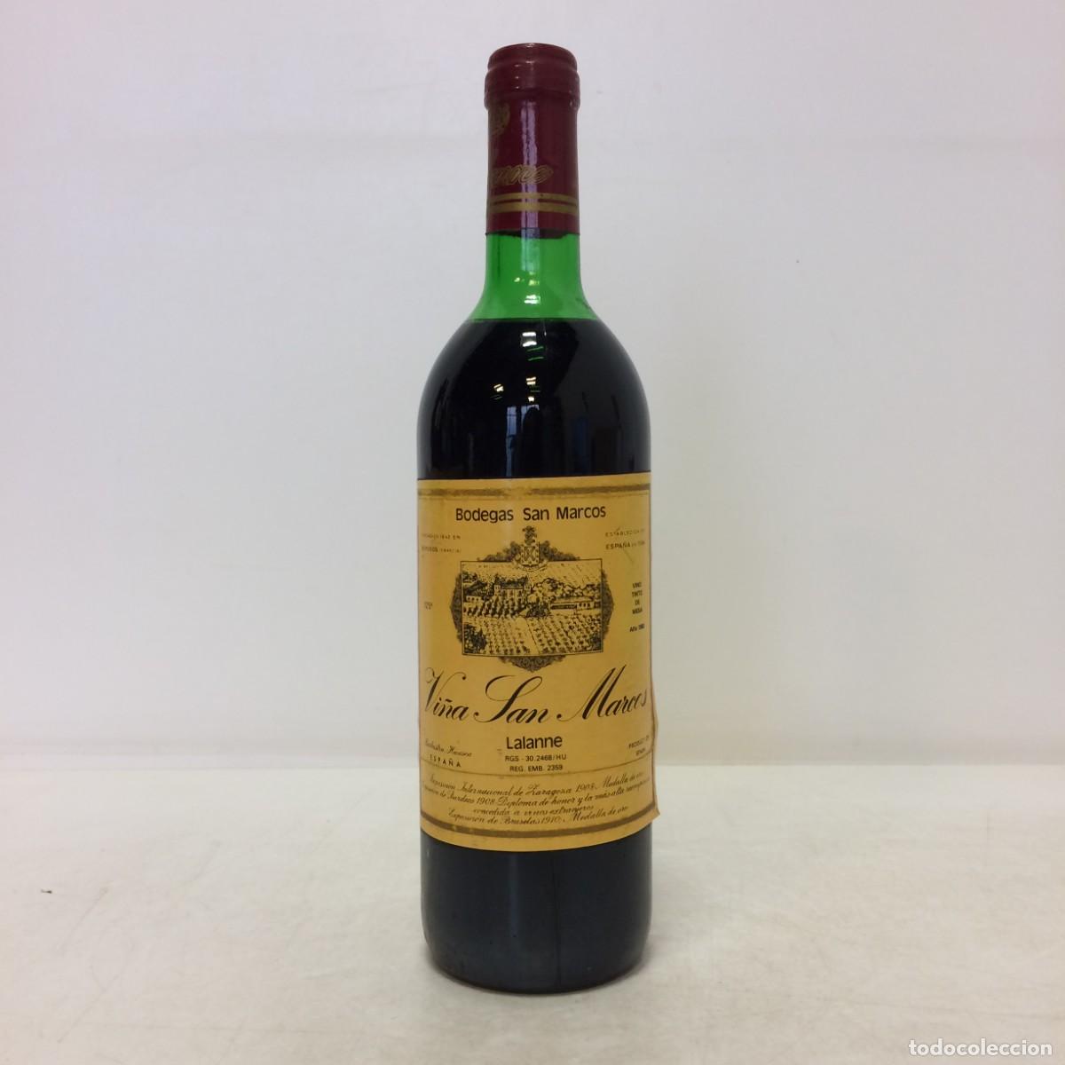 Coleccionismo de vinos y licores: Vino: 1980 Vi&ntilde;a San Marcos, Bodegas San Marcos (Barbastro, Huesca)