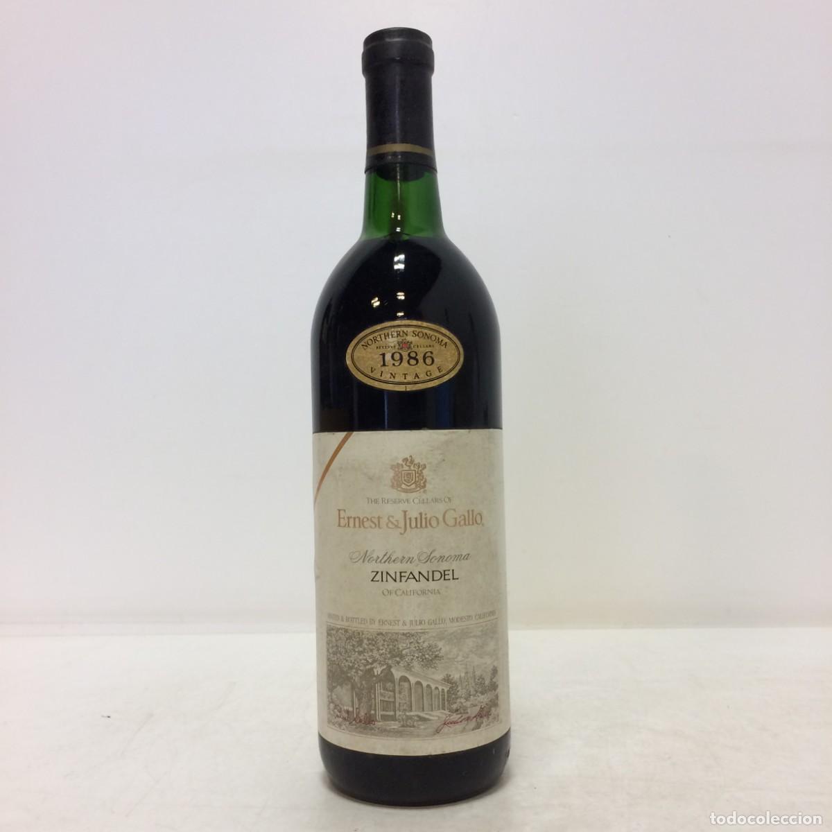 Coleccionismo de vinos y licores: Vino: 1986 Zinfandel, Northern Sonoma, Ernest & Julio Gallo (California)