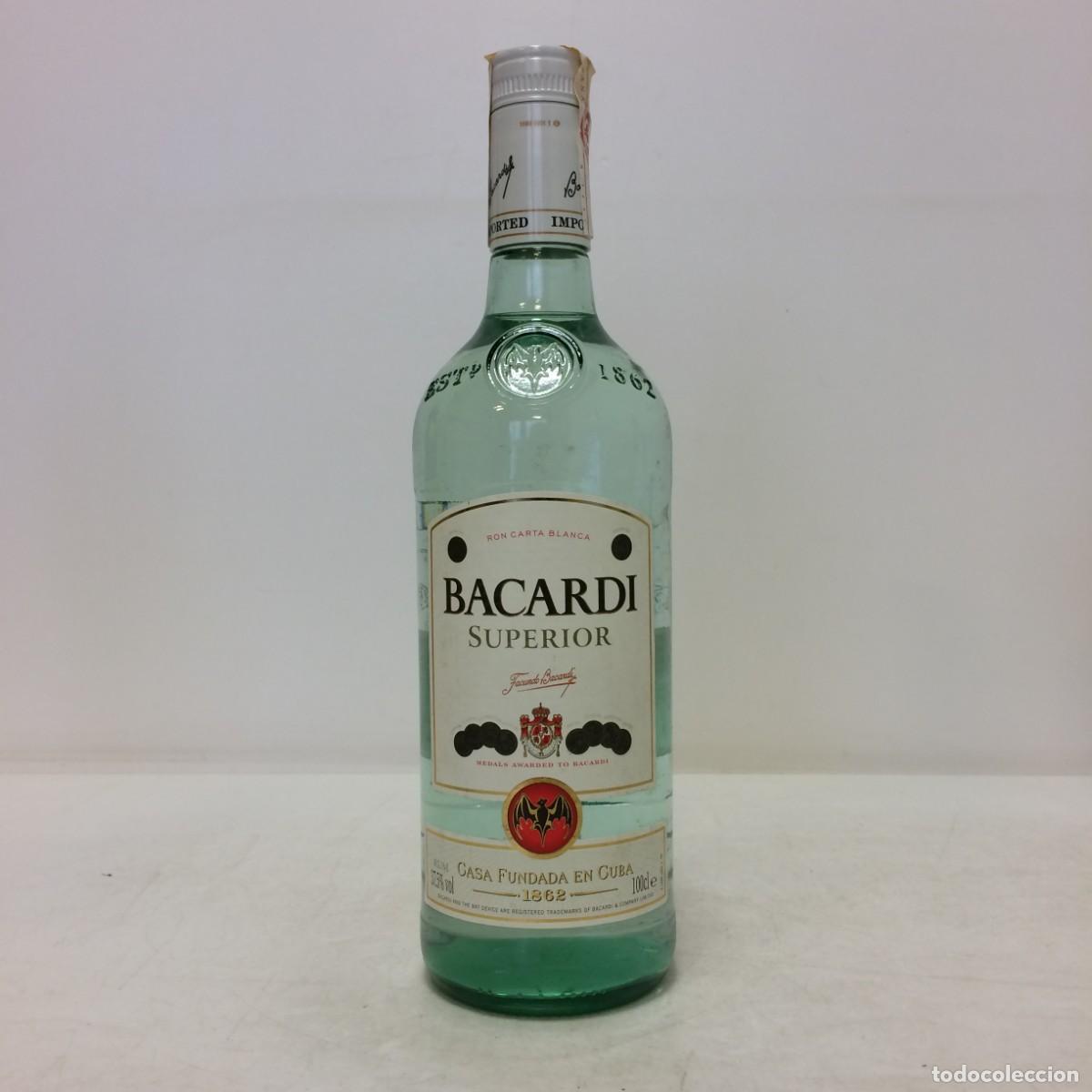 Coleccionismo de vinos y licores: Licor: Ron Carta Blanca Bacardi Superior, Facundo Bacardi (Producto de Bahamas)