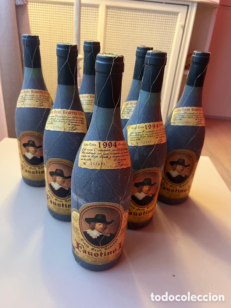 Coleccionismo de vinos y licores: Lote de 7 botellas Faustino I Gran Reserva 1994 &ndash; Rioja &ndash; Vino tinto de colecci&oacute;n