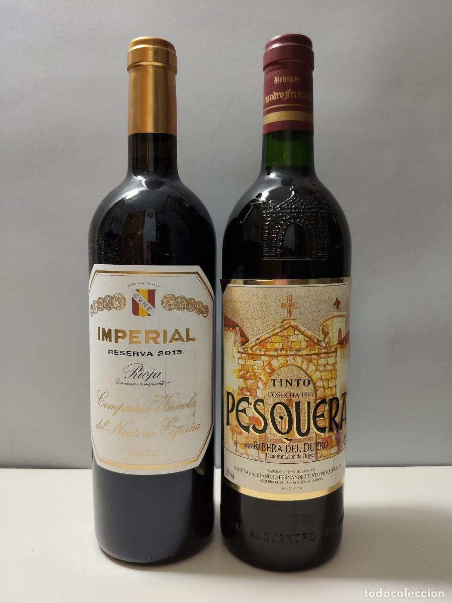Coleccionismo de vinos y licores: VINO IMPERIAL RESERVA 2015 Y PESQUERA COSECHA 1997