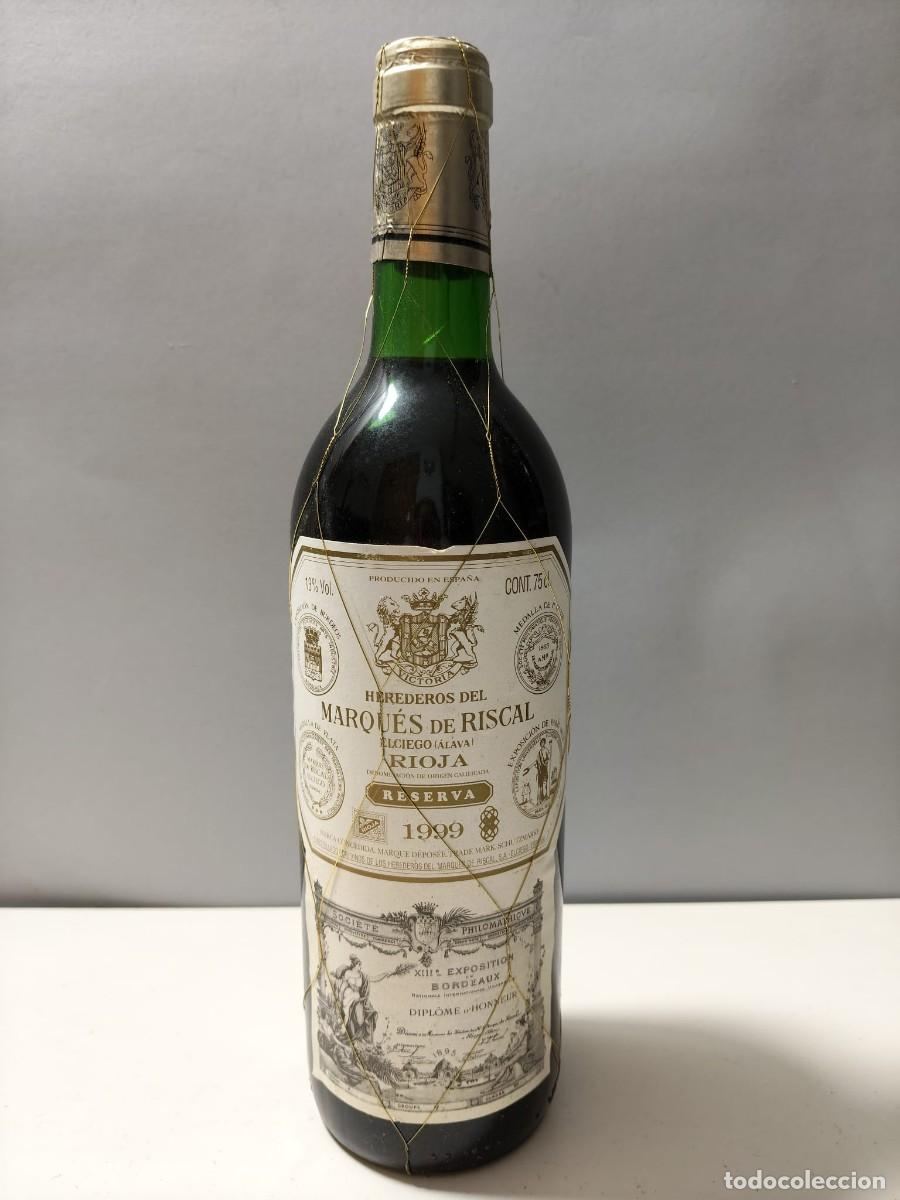 Coleccionismo de vinos y licores: BOTELLA DE VINO MARQUES DEL RISCAL RESERVA 1999