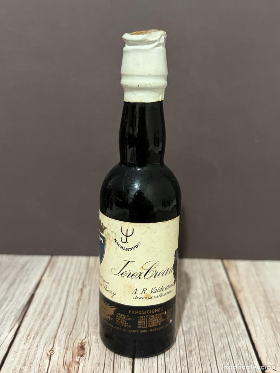 Coleccionismo de vinos y licores: BOTELLIN JEREZ CREAM - BODEGA A.R. VALDESPINO MACHARNUDO JEREZ DE LA FRONTERA