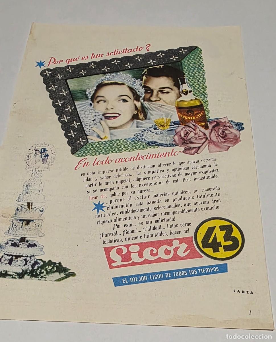 Coleccionismo de vinos y licores: ANTIGUO ANUNCIO LICOR 43