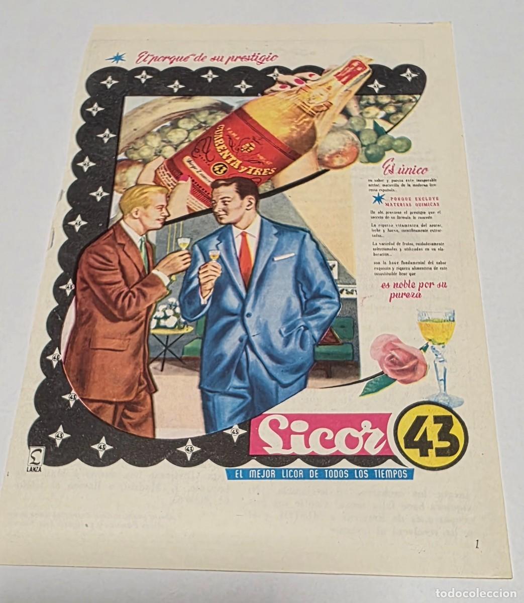 Coleccionismo de vinos y licores: ANTIGUO ANUNCIO LICOR 43