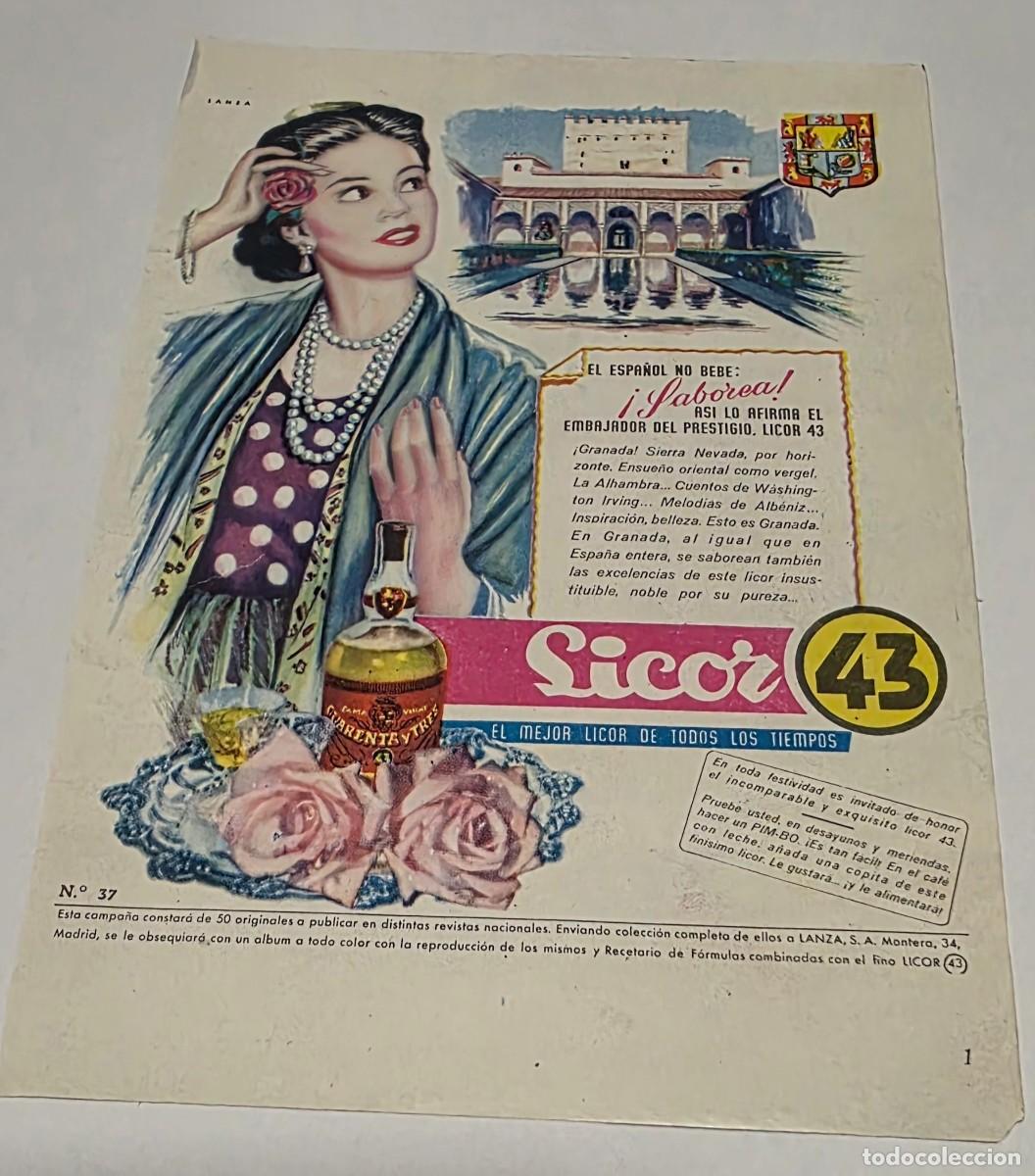 Coleccionismo de vinos y licores: ANTIGUO ANUNCIO LICOR 43