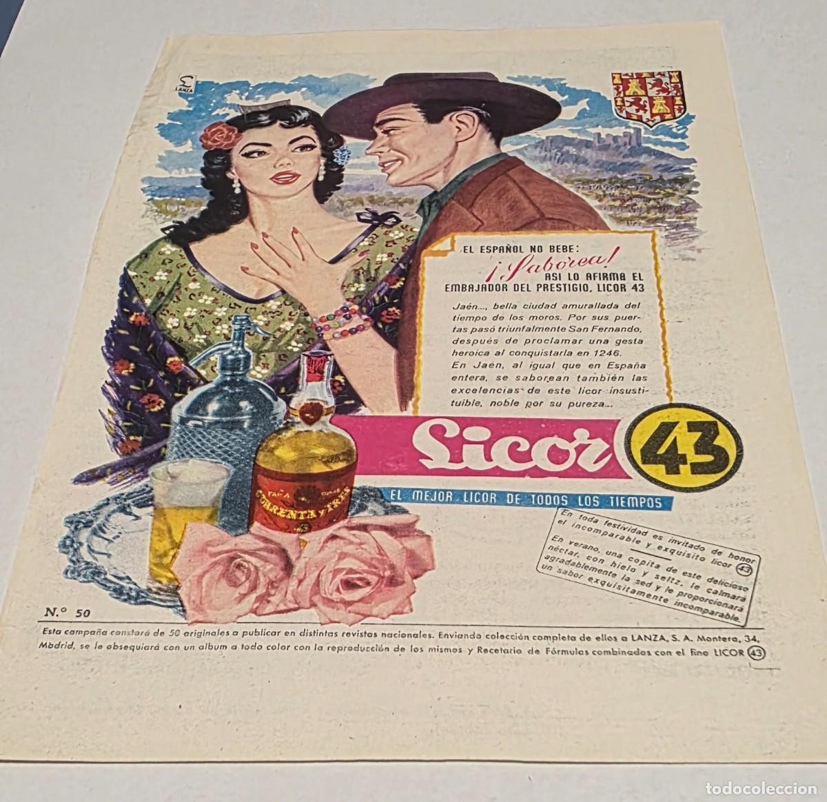 Coleccionismo de vinos y licores: ANTIGUO ANUNCIO LICOR 43