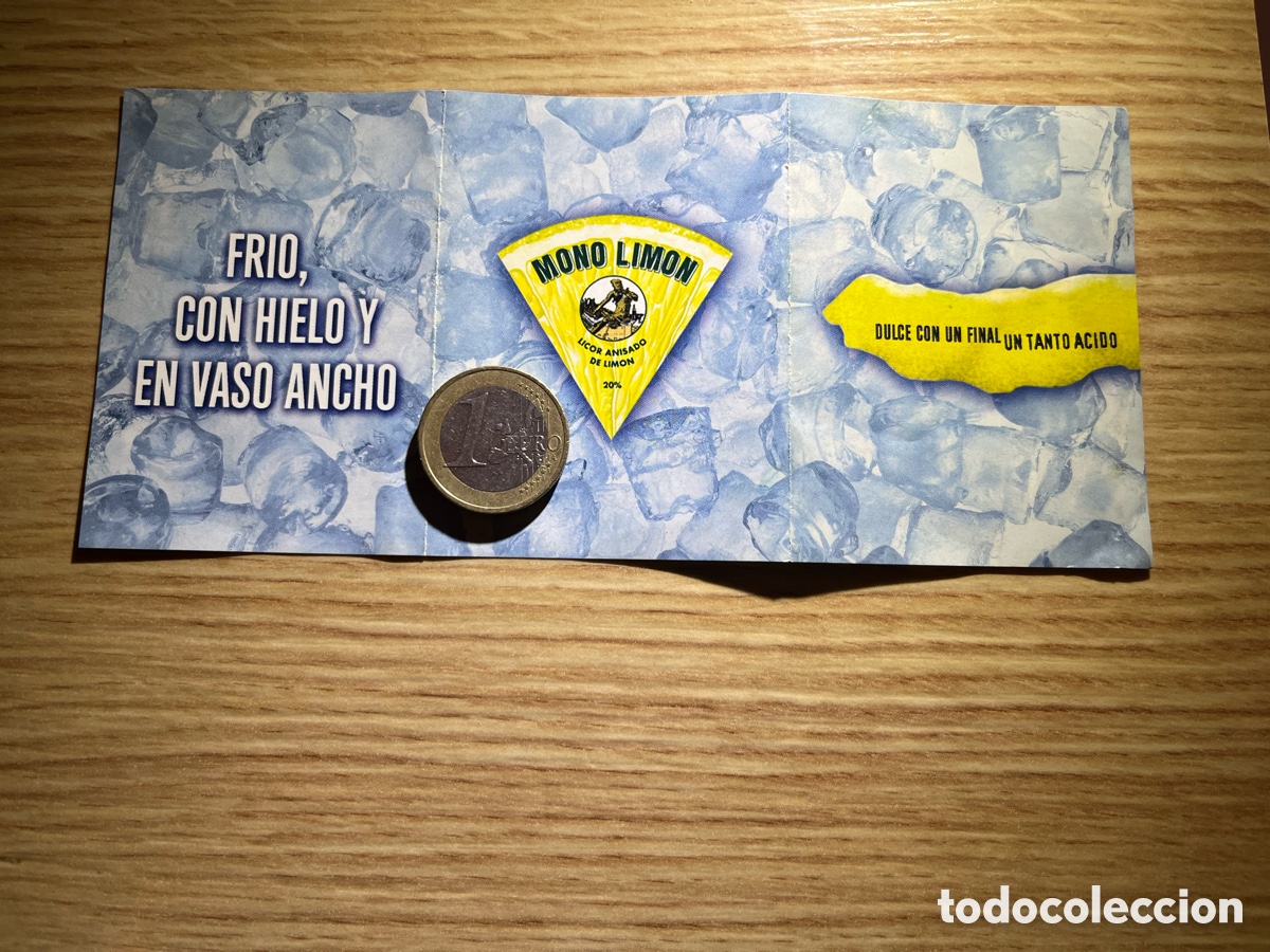 Coleccionismo de vinos y licores: Publicidad MONO LIMON. Anis del Mono. Licor de limon con un suave toque anisado