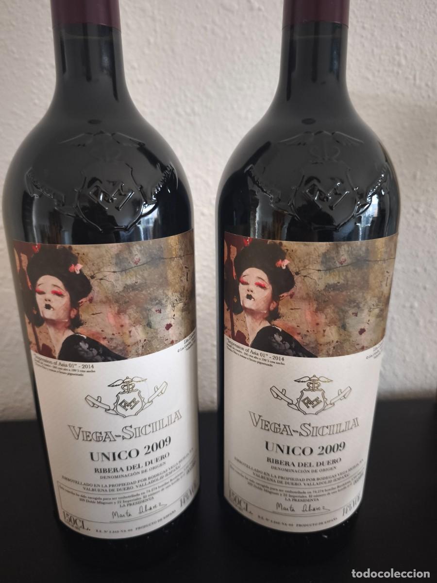 Coleccionismo de vinos y licores: Lote 2 Botellas Vega-Sicilia &Uacute;nico 2009 - Formato M&aacute;gnum (150 cl) - Impecables