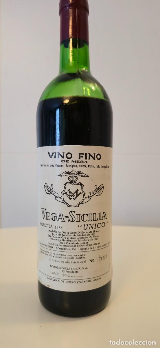 Coleccionismo de vinos y licores: Vino Fino Vega Sicilia &Uacute;nico 1966