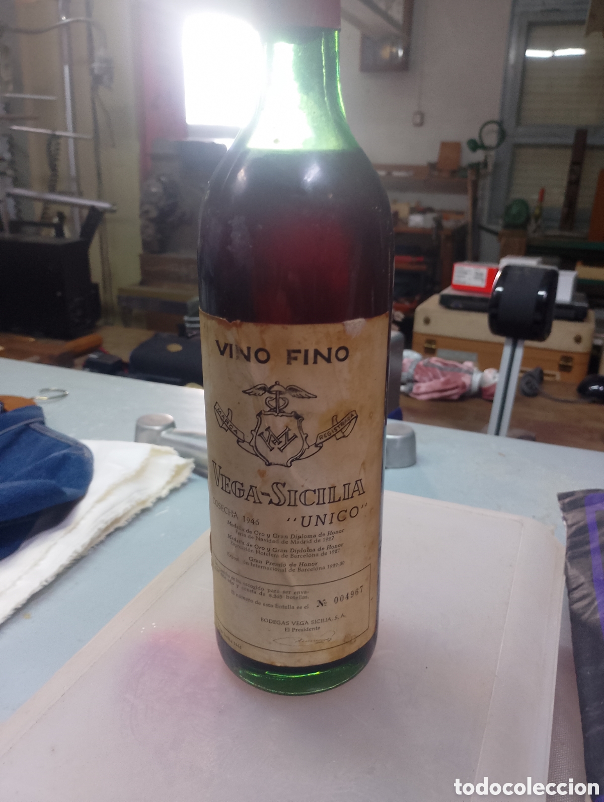 Coleccionismo de vinos y licores: Botella vino Vega Sicilia &rdquo;&uacute;nico&rdquo; 1946