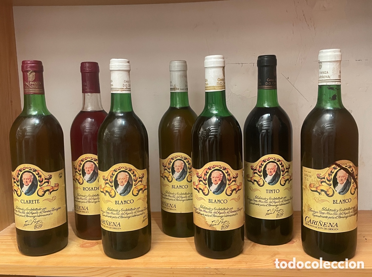 Coleccionismo de vinos y licores: Lote de botellas Homenaje a D. Fco De Goya