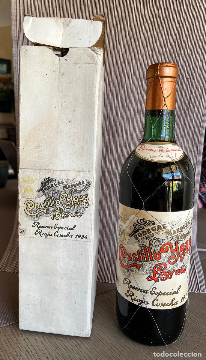 Coleccionismo de vinos y licores: Botella Gran Reserva Castillo Ygay (Marqu&eacute;s de Murrieta) de la cosecha de 1934