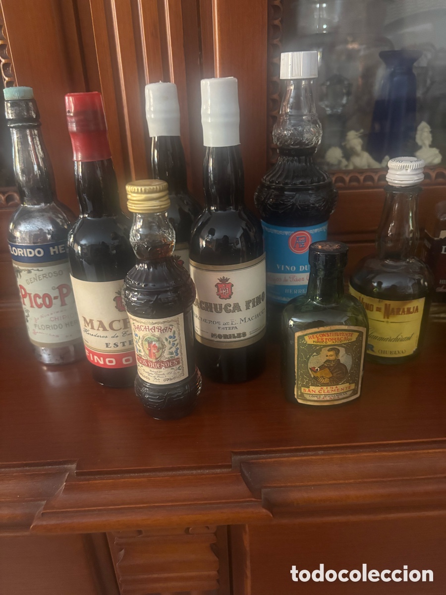 Coleccionismo de vinos y licores: Botellines de cristal de bebidas