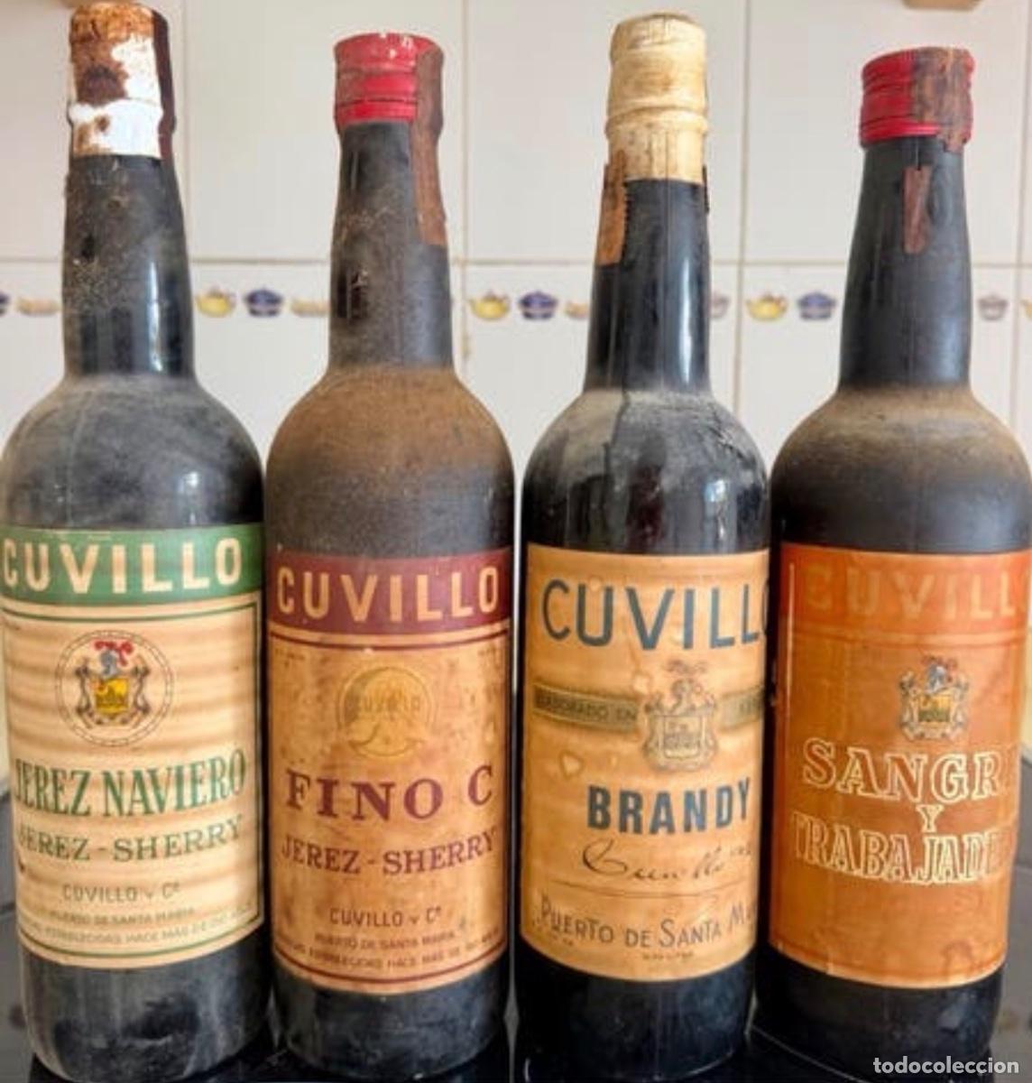 Coleccionismo de vinos y licores: Lote Monogr&aacute;fico Completo: Bodegas Cuvillo y C&iacute;a. (El Puerto de Santa Mar&iacute;a) &ndash; 4 Botellas Hist&oacute;ricas