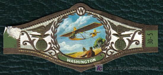 Vitolas de colecci&oacute;n: VITOLA WASHINGTON - AVIACI&Oacute;N - Foto 1