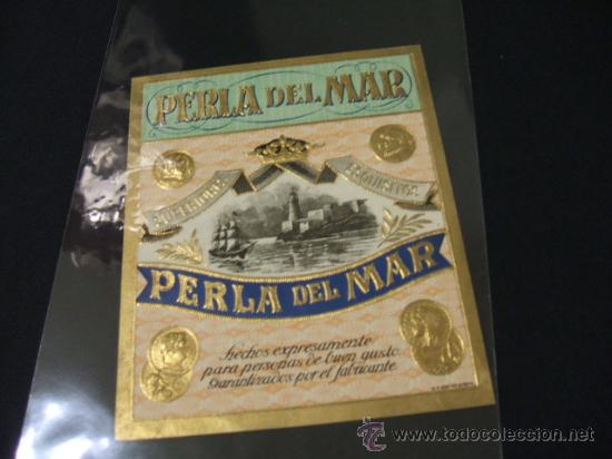 Vitolas de colecci&oacute;n: LITOGRAFIA DE TABACOS - PERLA DEL MAR - Foto 1