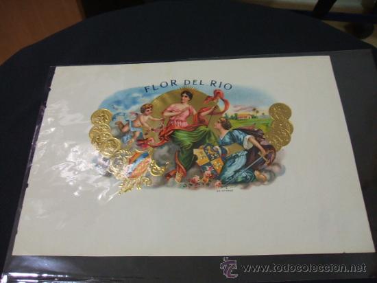 Vitolas de colecci&oacute;n: LITOGRAFIA DE TABACOS - FLOR DE RIO - Foto 1