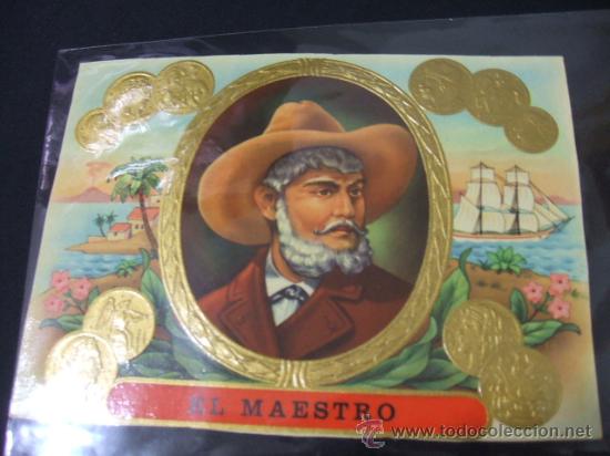 Vitolas de colecci&oacute;n: LITOGRAFIA DE TABACOS - EL MAESTRO - Foto 2