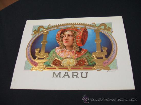 Vitolas de colecci&oacute;n: LITOGRAFIA DE TABACOS -MARU - Foto 1