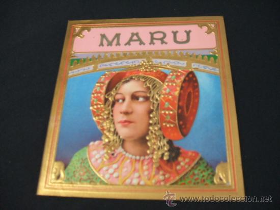 Vitolas de colecci&oacute;n: LITOGRAFIA DE TABACOS - MARU - Foto 1