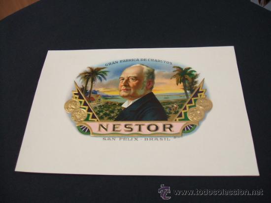 Vitolas de colecci&oacute;n: LITOGRAFIA DE TABACOS - NESTOR - Foto 1