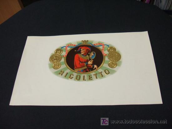 Vitolas de colecci&oacute;n: LITOGRAFIA DE TABACOS - RIGOLETTO - Foto 1