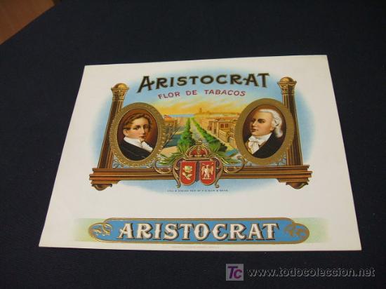 Vitolas de colecci&oacute;n: LITOGRAFIA DE TABACOS - ARISTOCRAT - Foto 1